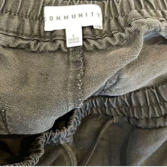 Linen Blend Aritzia Shorts Community Habitus Black - Picture 6 of 7